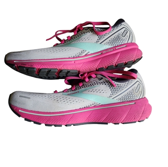 Brooks Ghost 14 Women's 8M Gray & Hot Pink Running Jogging Sneaker Shoe Athletic - Picture 8 of 12